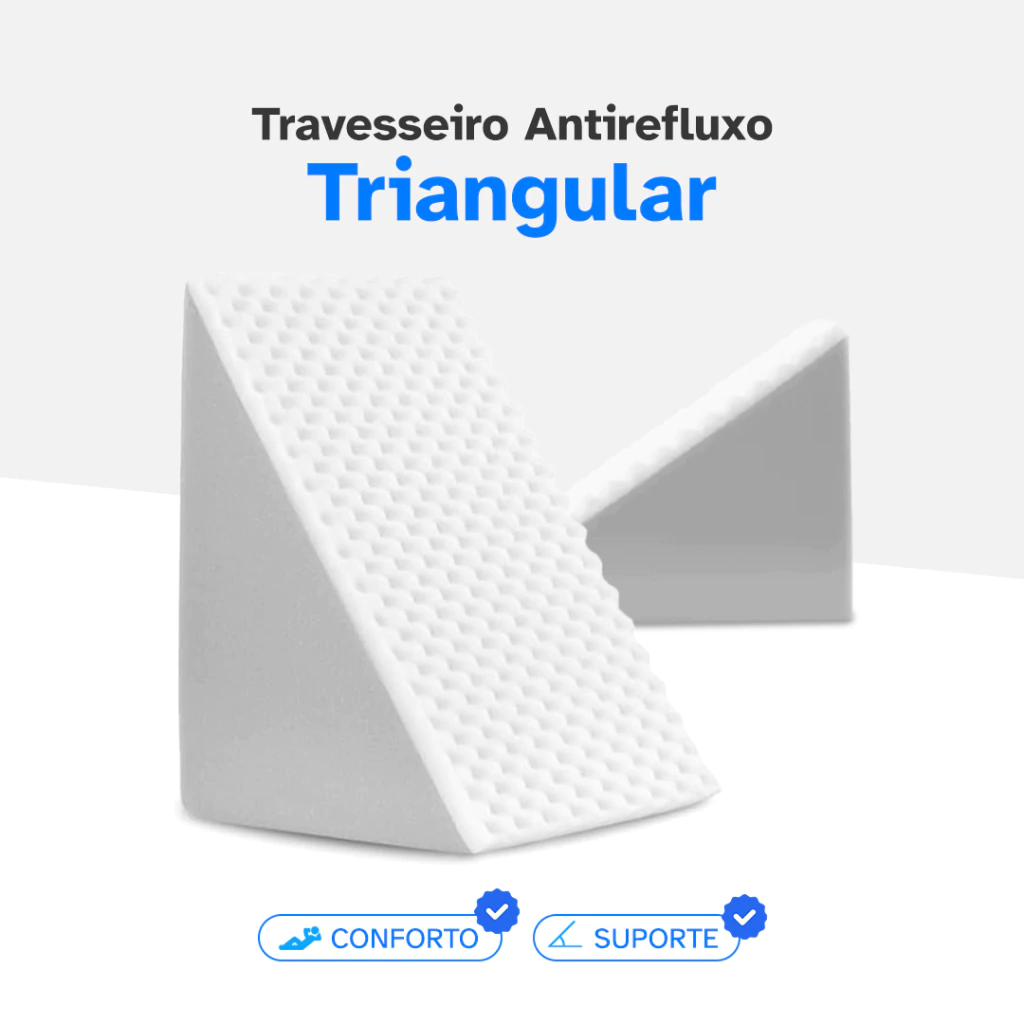 Travesseiro triangular antirefluxo em vista geral